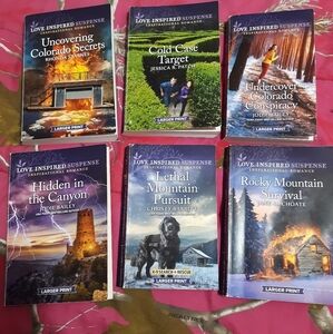 LOVE INSPIRED SUSPENSE PAPERBACK BOOKS - SET OF 6